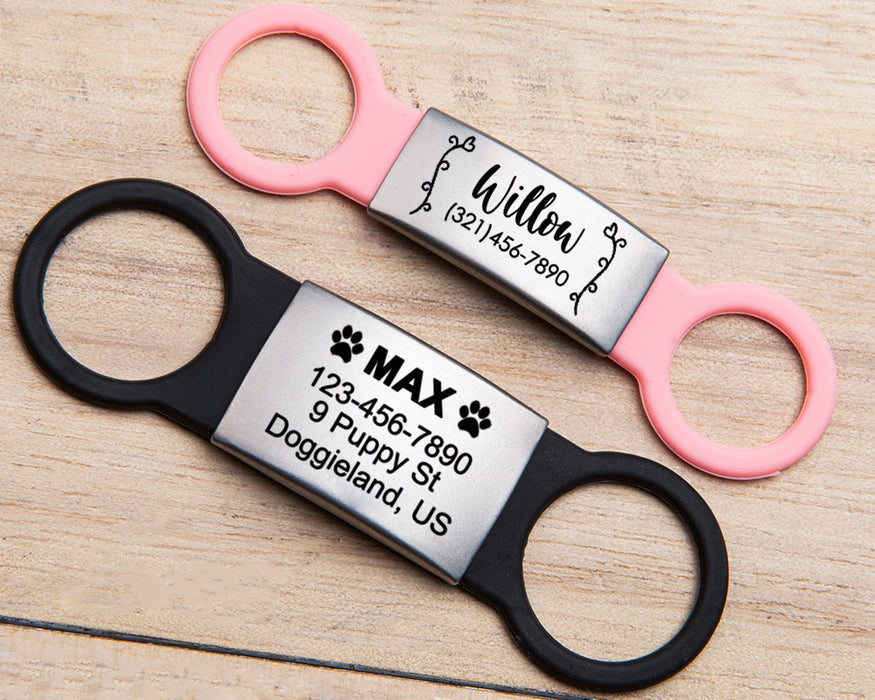 Personalized Slide on Dog Tag for Collar