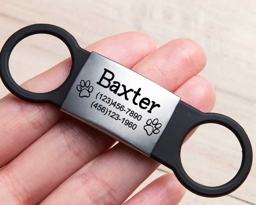 Personalized Slide on Dog Tag for Collar