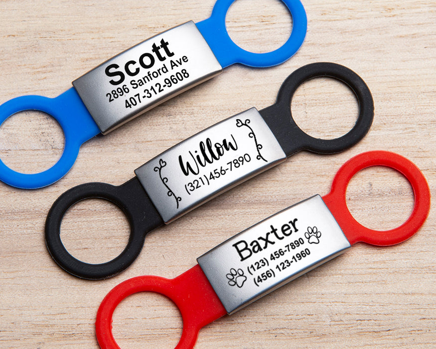 Personalized Slide on Dog Tag for Collar