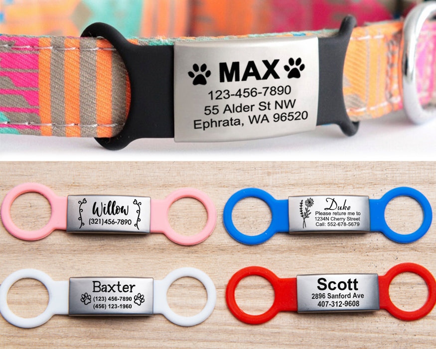 Personalized Slide on Dog Tag for Collar