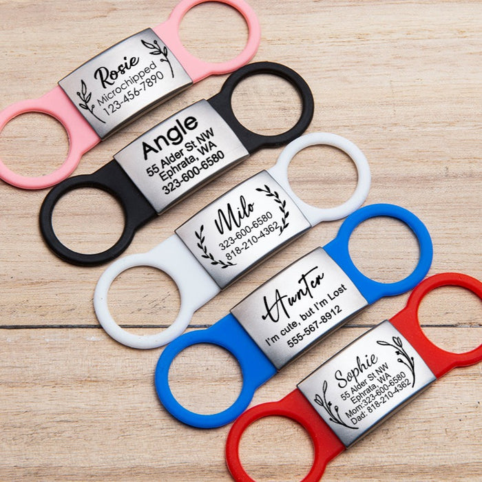 Personalized Slide on Dog Tag for Collar