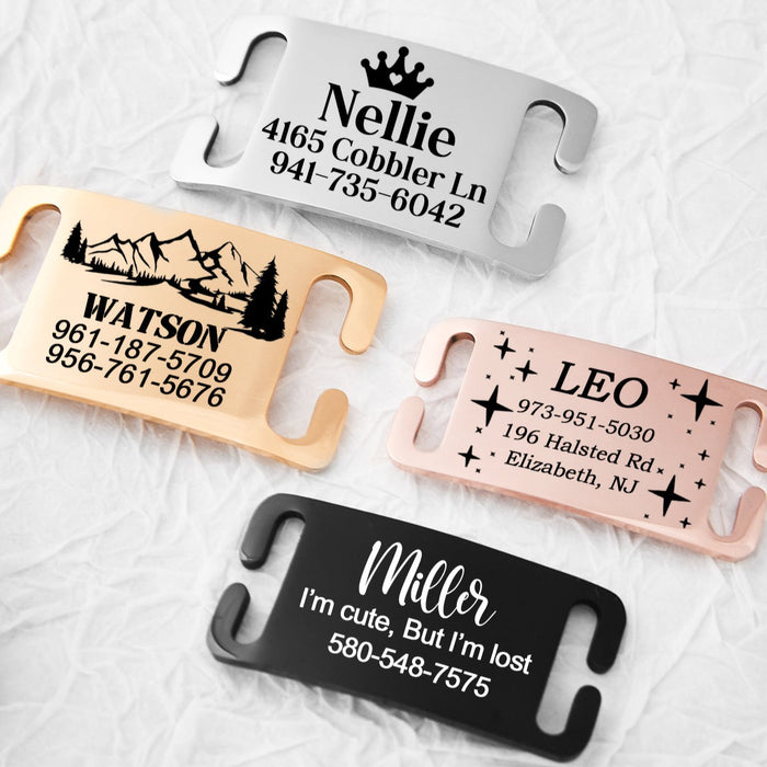 Silent Slide on Dog Tag - Personalized for Dogs