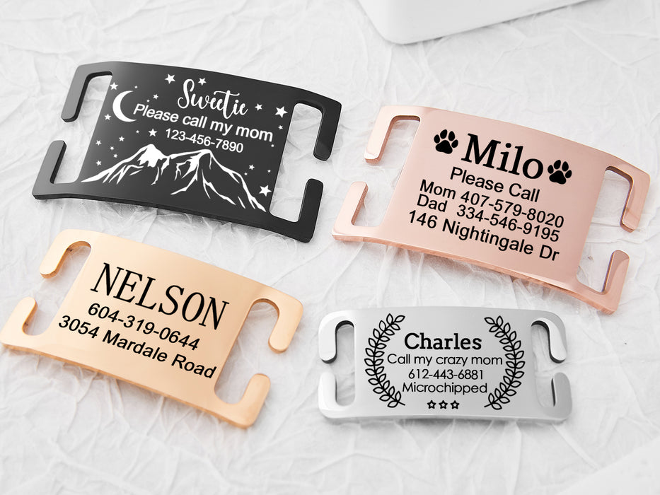 Silent Slide on Dog Tag - Personalized for Dogs