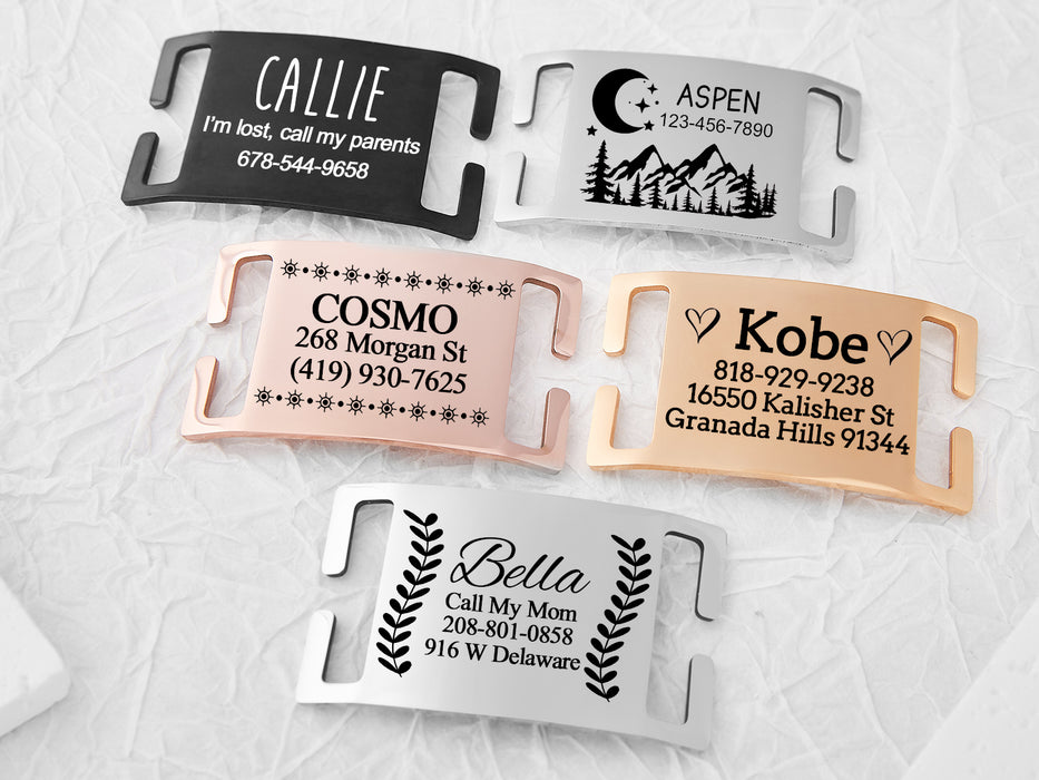 Silent Slide on Dog Tag - Personalized for Dogs