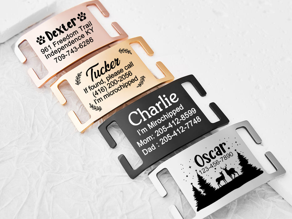 Silent Slide on Dog Tag - Personalized for Dogs