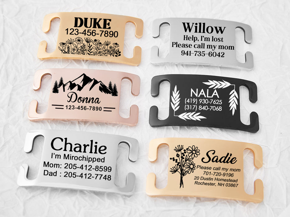Silent Slide on Dog Tag - Personalized for Dogs