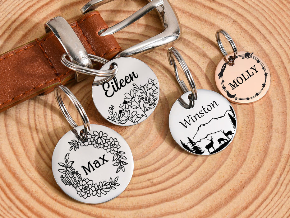 Personalized Dog and Cat Name Tag for Collars