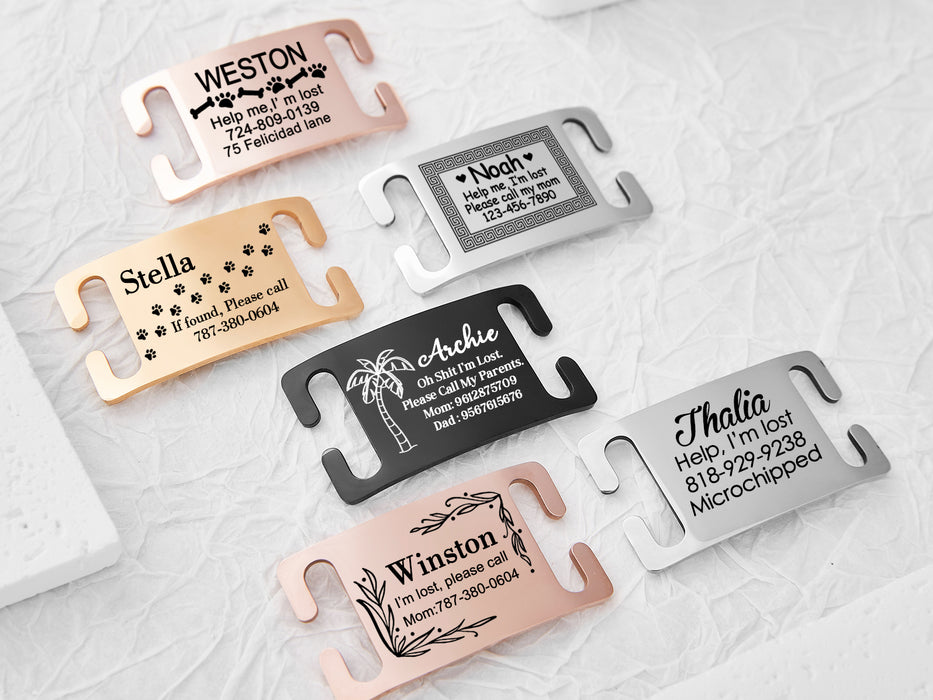 Silent Slide on Dog Tag - Personalized for Dogs