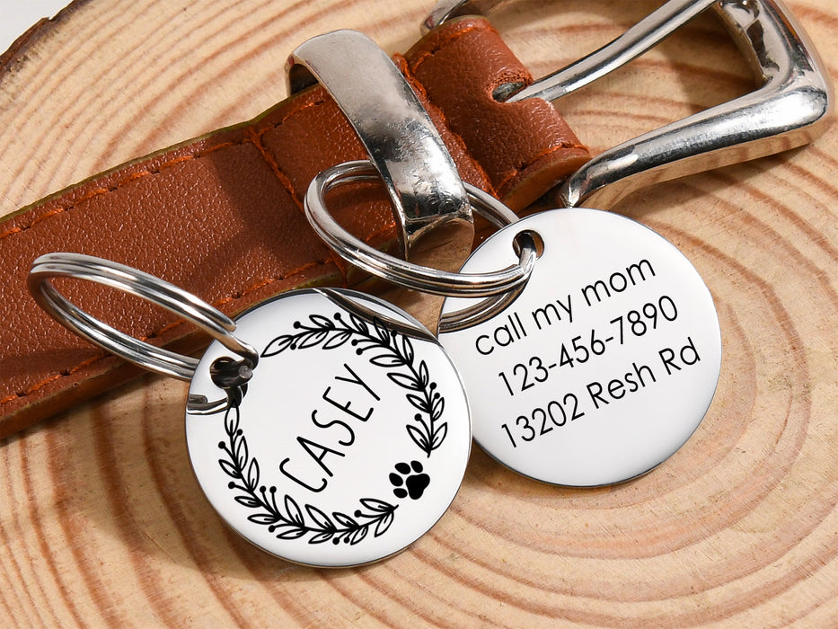 Personalized Dog and Cat Name Tag for Collars